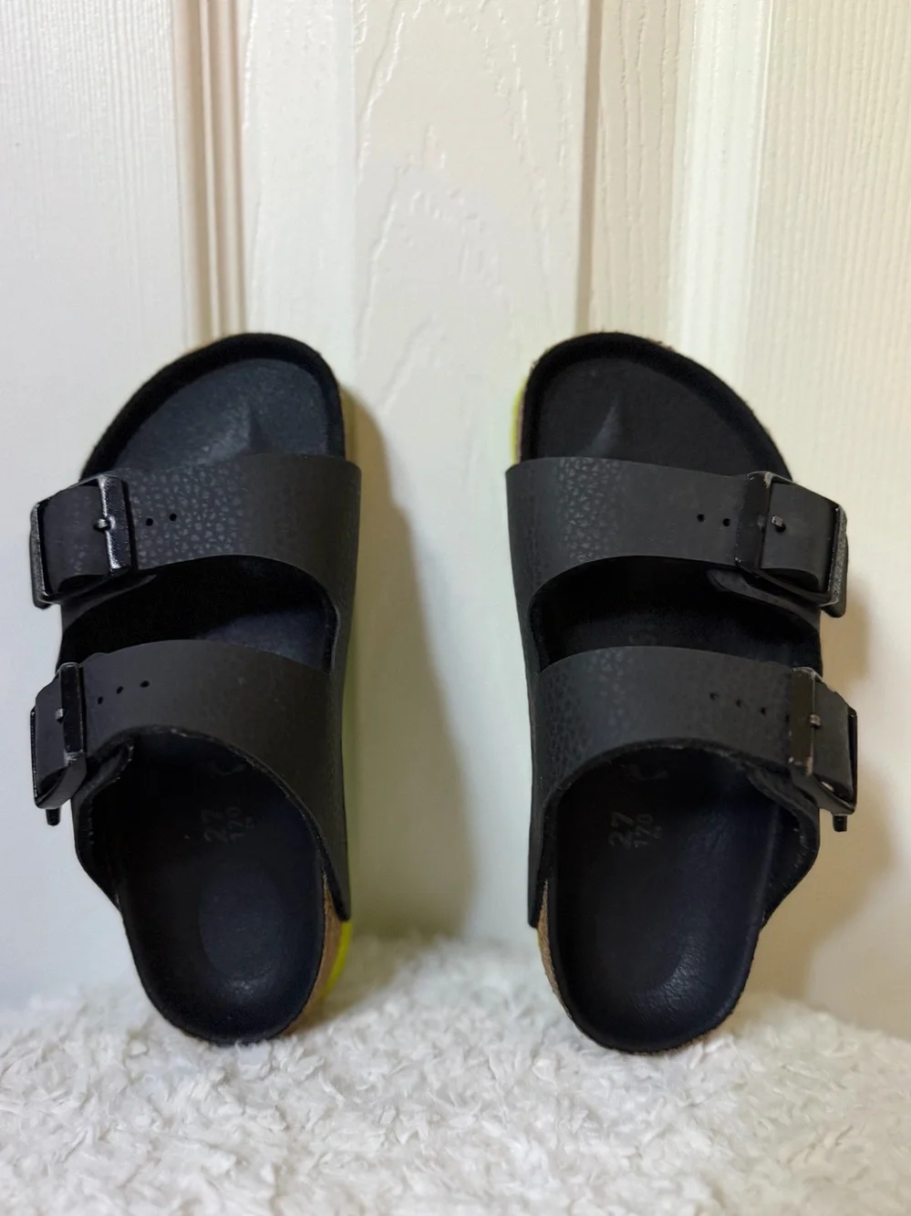 Birkenstock Arizona Kids Desert Soil Black Lime Size 27